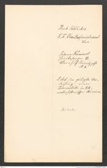 k.k. naturhistorisches Hofmuseum, Intendanzakten 1885-1896 (Hauer), Aktenzahl Z.431.b/1889, Seite 4
